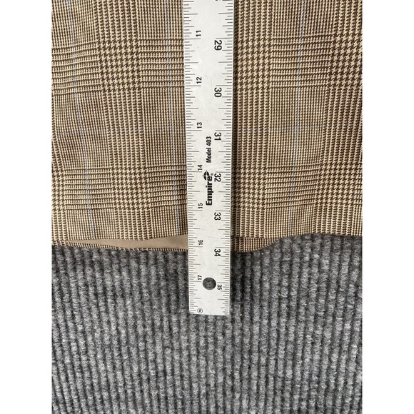 Vintage Ralph Lauren Sport Coat 48 L Beige Silk Wool Glen Plaid Designer LRL - Picture 6 of 13